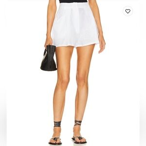 AEXAE White Linen Shorts
